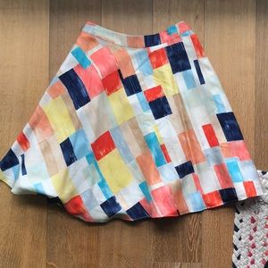 Alice and Olivia 100% Silk Lined Pattern Skirt